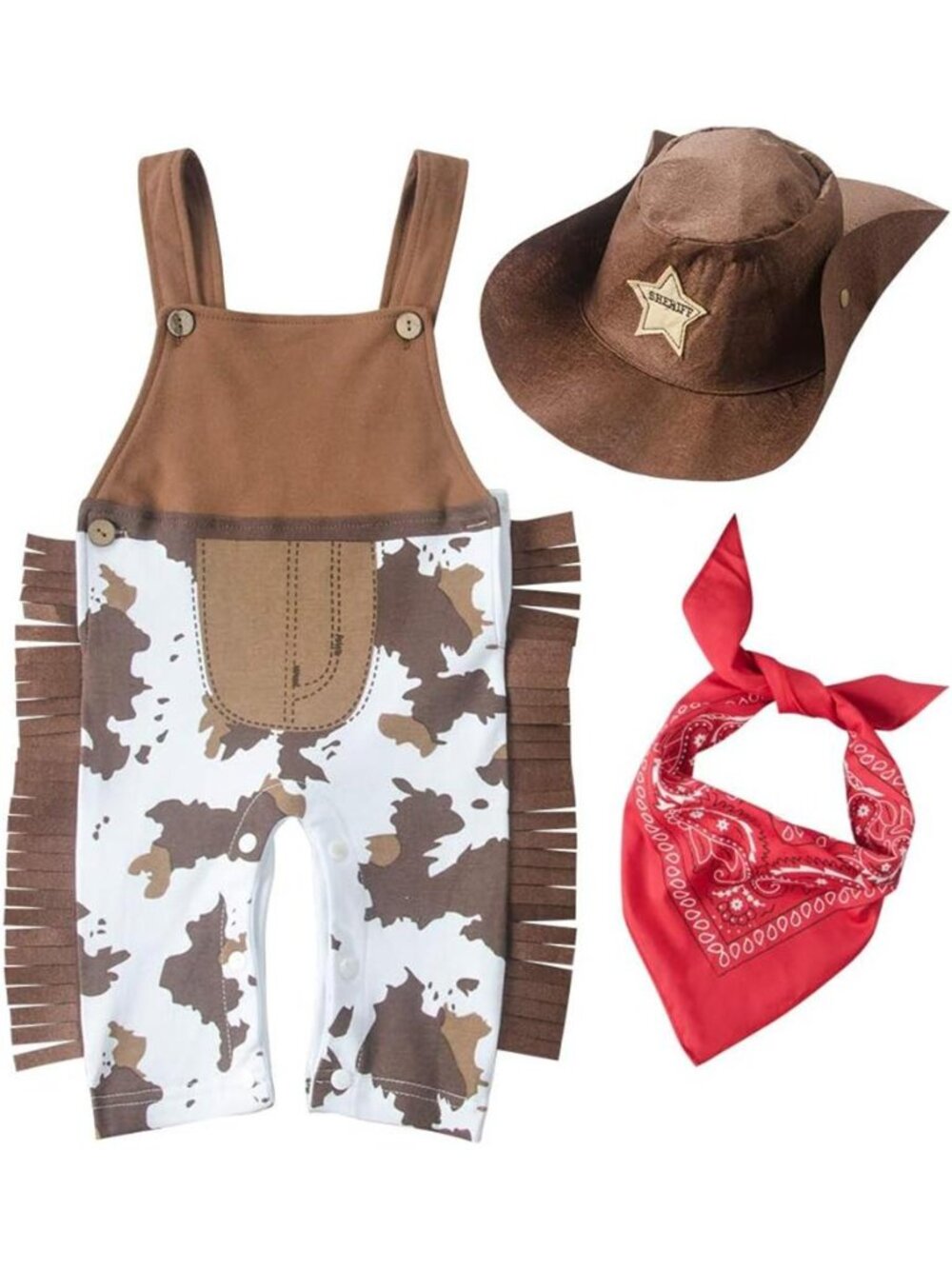 LXKIKMM May's Baby Baby Toddler Boys The Cowboy Romper Halloween Dress up